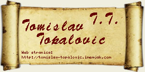 Tomislav Topalović vizit kartica
